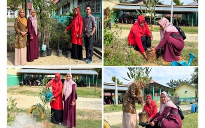 MTsN 2 Aceh Timur Terima Donasi Pohon dari Aisyiyah, Wujudkan Ekoteologi Lingkungan Madrasah