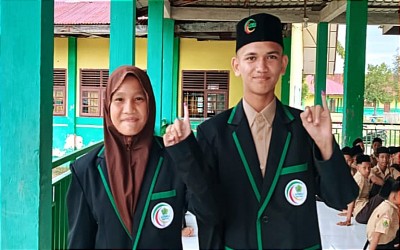 Nurul Aqla dan Zairul Aditya terpilih sebagai ketua dan wakil OSIM MTsN 2 Aceh Timur Tahun Pelajaran 2023-2024